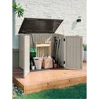 Rowlinson Suncast Stow-Away Store Garden Storage Cabinet Box Chest Vanilla