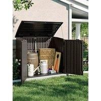 Rowlinson Suncast Stow-Away Store Garden Storage Cabinet Box Chest  Stone Grey