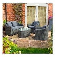 Rowlinson Grey Rattan Garden Sofa Set - Bunbury Range