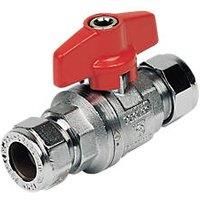 Pegler Tee Ball Valve Red 15mm (29086)