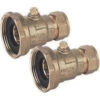 Pegler Pump Valves 22mm x 1 1/2" 2 Pack (20850)