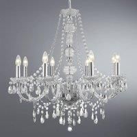Milo Lighting Marie Therese 8 Light Ceiling Crystal Chandelier Chrome Finish Cle