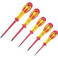 C.K T49183D Dextrovde Screwdriver Slotted Parallel & Pzd Set of 5
