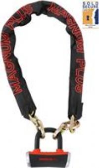 MagnumPlus Goliath 1.1 Motorcycle/Motor Bike Chain 110cm x 10mm, 14mm Disc Lock
