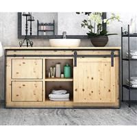 Coburn Flat Track Mini Straight Hanger System 750mm - Finish in Black Nylon/Steel