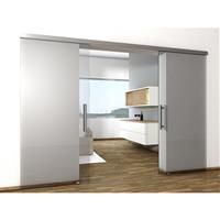 Coburn Flexiglas 50 One Door System 1000mm - Anodised Aluminium in Silver Aluminium/Rubber