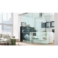 Coburn Flexiglas 120 One Door System 2000mm - Anodised Aluminium in Silver Aluminium/Rubber