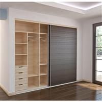 Coburn Celantur 50 Wardrobe System 2000mm Trackset 3 Door (Set) in Silver Nylon/Aluminium