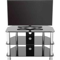 AVF Universal Black Glass and Chrome Legs TV Stand For up to 40" TVs