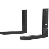 Universal Black Extendable Microwave Brackets Wall Mounting Max 45kg