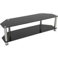 AVF Universal Black Glass and Chrome Legs TV Stand For up to 70 inch TVs