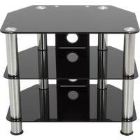 AVF Universal Black Glass TV Stand 600mm For TVs 14" to 32" LED LCD OLED CURVED