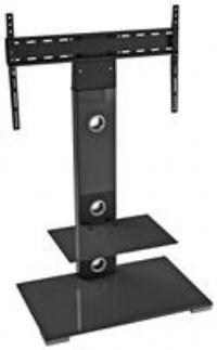 AVF TV Stand Black Tempered Glass Up to 65" inch Freestanding