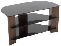 AVF Up To 42 Inch TV Stand - Black Glass and Walnut Effect
