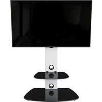 AVF Lucerne Satin White Column TV Stand for 32 to 65 inch