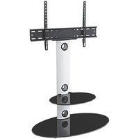 Avf Lugano Oval 800 Tv Stand - White/Black - Fits Up To 65 Inch