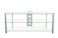 AVF SDC1250 Shaped Universal Clear and Chrome TV Stand For Up To 60 inch