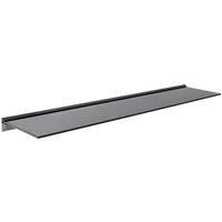 AVF Black Glass Floating Shelf - S11200BB - Wall Mounted Glass Shelf With Aluminium Profile, Max 20kg - Lounge, Kitchen, Bathroom, Bedroom (120cm)