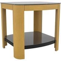AVF Affinity 500 FT50AFFO Side Table  Oak & Black Glass, Black