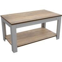AVF Coffee Table - White Sands - 900 - Grey White Wood