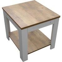 AVF Side Table - White Sands - 500 - Satin Grey Wood