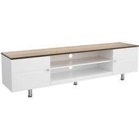 AVF Whitesands FS1900WSSW 1900 mm TV Stand  White & Rustic Wood, White