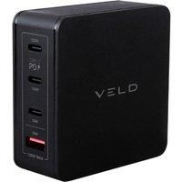 VELD Super-Fast VDG120MB 4-port USB Wall Charger, Black