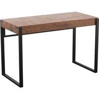 AVF Ridgewood Home Computer Desk - Chunky Rustic Dark Wood