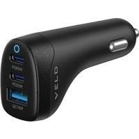 VELD Super Fast Car Charger - 3 Port 100W USB Multi Charger - Universal - QC 3.0 PD Fast USB - Cigarette lighter Port - Major Brand Compatible