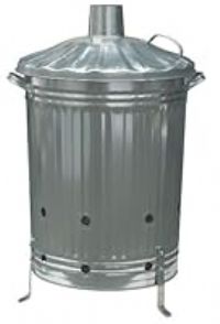 CrazyGadget 72 x 46 cm Diameter Metal Composter/Incinerator - Silver