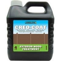 Creo-Coat Exterior Wood Treatment Fence Oil Base Timber Dark Brown 4L Litre