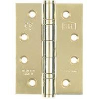 Smith & Locke Electro Brass Grade 11 Fire Rated Ball Bearing Hinges 102x76mm 3 Pack (8728J)