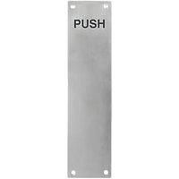 Fire Rated 'Push' Finger Plate Aluminium 76 x 305mm (3089J)