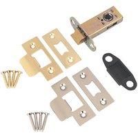 Smith & Locke Electro Brass / Satin Chrome Tubular Mortice Latch 63mm Case - 44mm Backset (4062K)