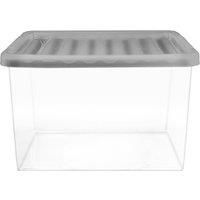 17L Storage Box with Clear Base and Grey Lid