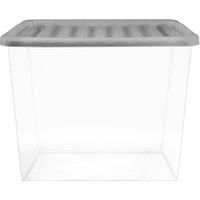 Wham 90L Storage Box with Silver Lid
