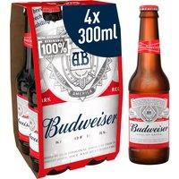 Budweiser Limited Edition Beer Bottles 4 x 300ml