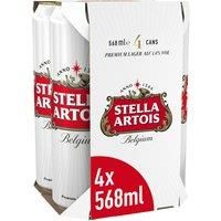 Stella Artois Belgium Premium Lager Beer Cans 4 x 568ml