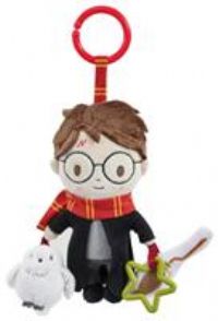 Harry Potter On the Go Activity Toy – Clip-on Pram and Pushchair Newborn Baby Toy with Crinkle Broomstick & Squeaky Owl - Sensory Harry Potter Toy for Babies, Buggy Attachment for Playtime Adventures