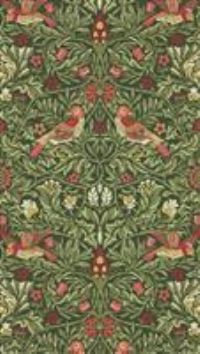 Morris & Co. Birds in a Wooded Dell Green Floral Wallpaper