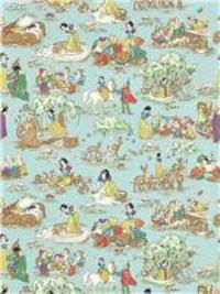 Disney Sanderson Snow White Puddle 10.05m x 68.6cm Matte Wallpaper Roll Blue 1,005cm L X 68.6cm W