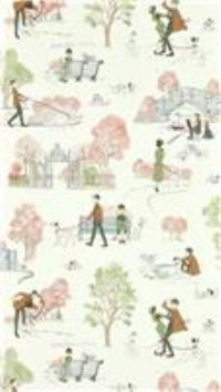 Sanderson 101 Dalmatians Candy Floss 10.05m x 68.6cm Matte Wallpaper Roll pink 10.05 H x 68.6 W cm