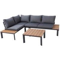 Charles Bentley Polywood Lounge Set with Recliner Seat Multi use Wooden