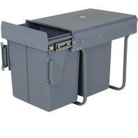 Charles Bentley Pull Out Kitchen Cupboard Bin 40L Capacity - Recycling with Lid