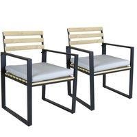 Charles Bentley Industrial Polywood and Extrusion Aluminium Pair of Chairs