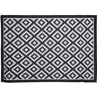 Charles Bentley Plastic Indoor/Outdoor Rug Large  Black
