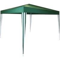 Charles Bentley 3x3m Polyester Gazebo Green/Stripe Showerproof