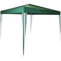 Charles Bentley 3x3m Polyester Gazebo Green/Stripe Showerproof