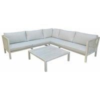 Charles Bentley White Washed Wooden Corner Lounge Set