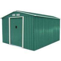 Charles Bentley 8ft x 10ft Metal Apex Garden Shed